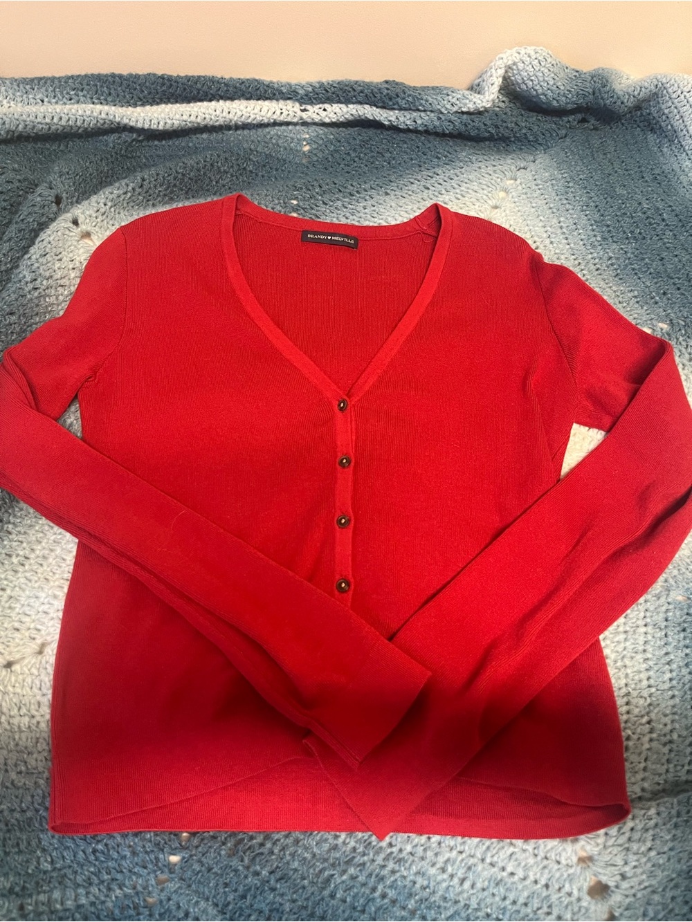 Red Brandy Melville Cardigan